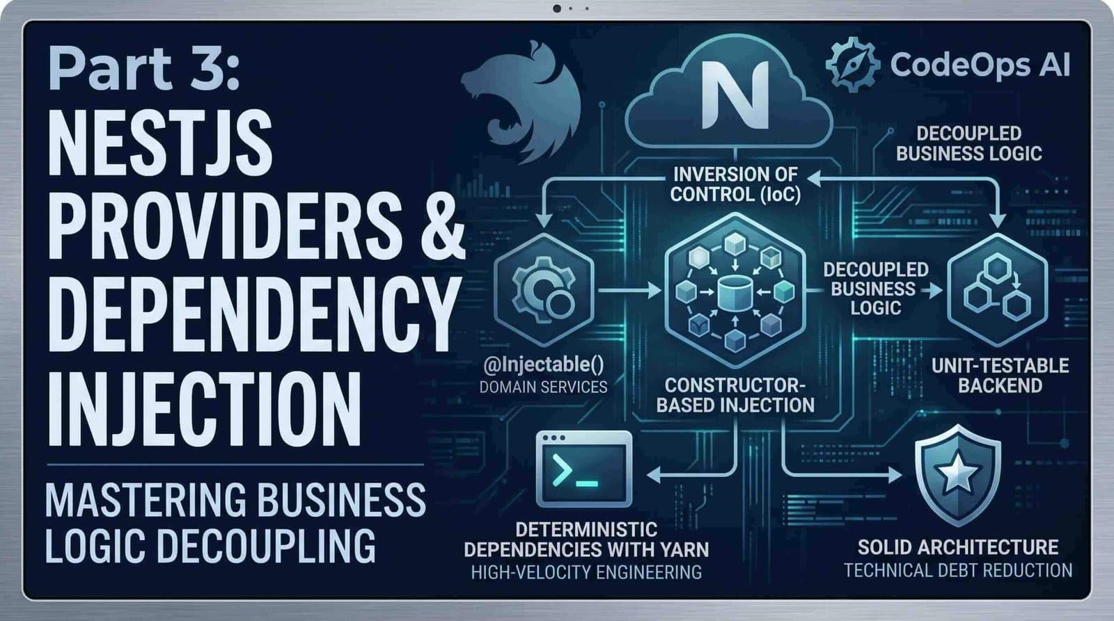 Banner image for NestJS Providers & Dependency Injection — Mastering Business Logic Decoupling